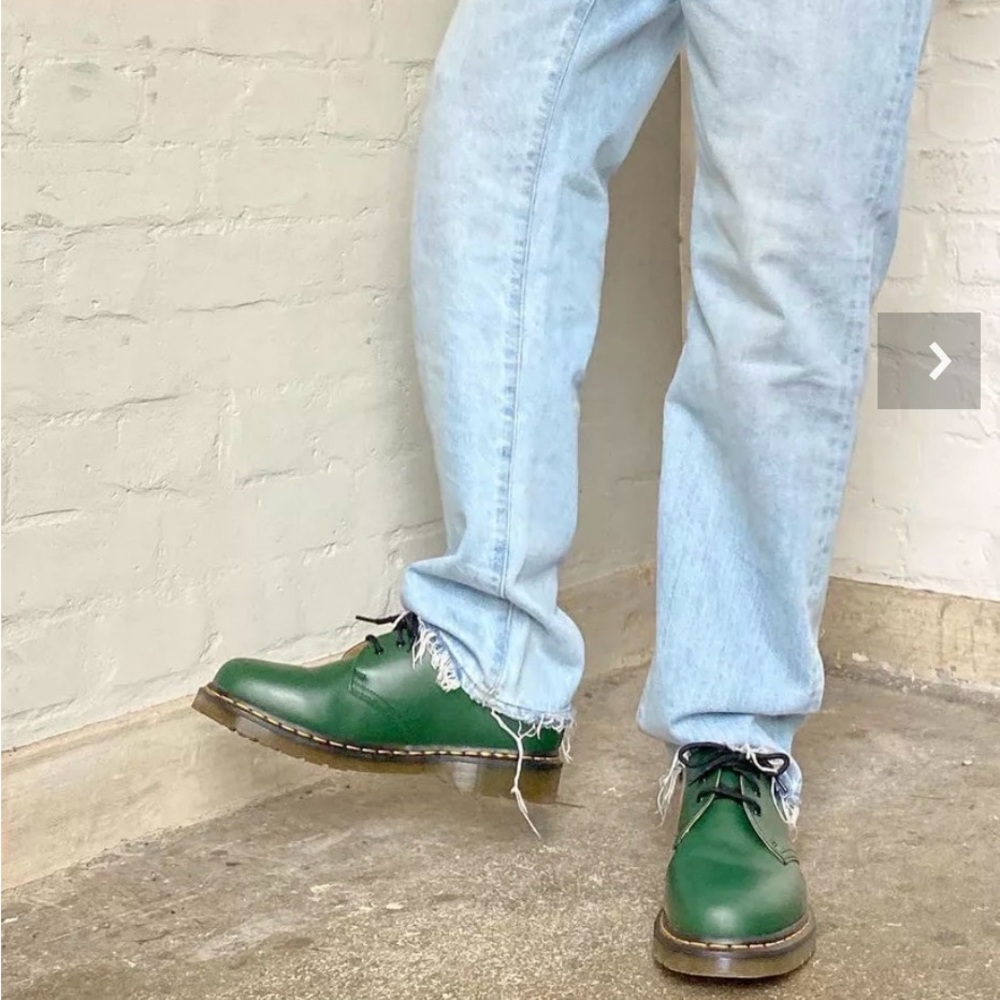 NEW ! Dr. Martens 1461 smooth leather Green oxfords size 6